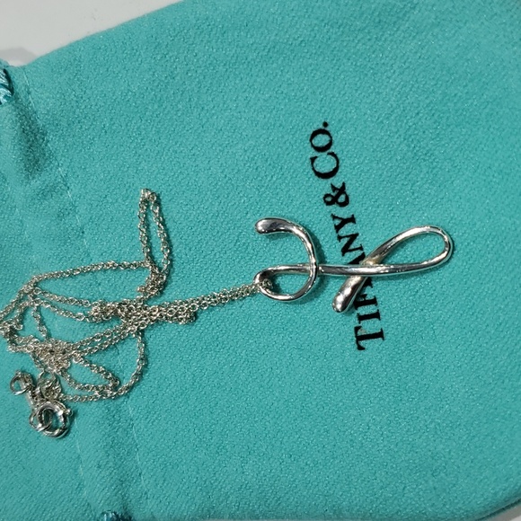 Tiffany & Co. Peretti Script Initial Y Charm Necklace Pendant - Picture 6 of 7